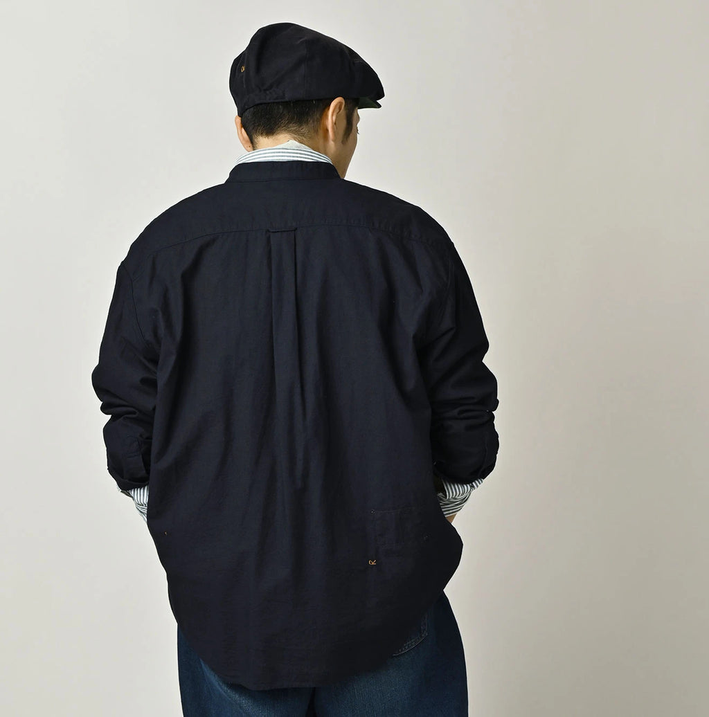 Indigo Compact Damp 908 Stand Collar Shirt