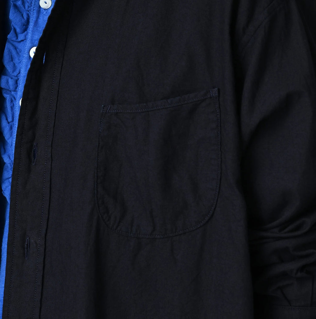 Indigo Compact Damp 908 Stand Collar Shirt