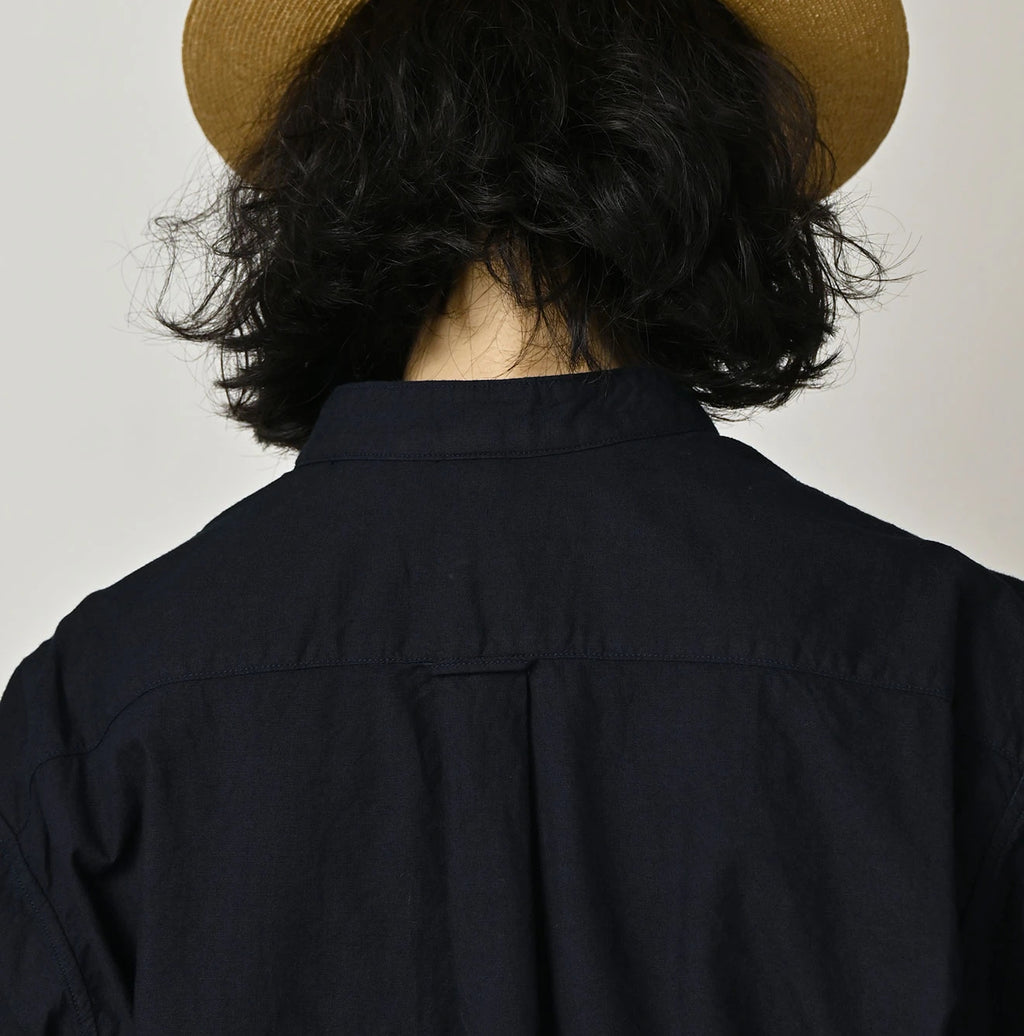 Indigo Compact Damp 908 Stand Collar Shirt