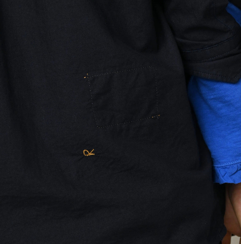 Indigo Compact Damp 908 Stand Collar Shirt