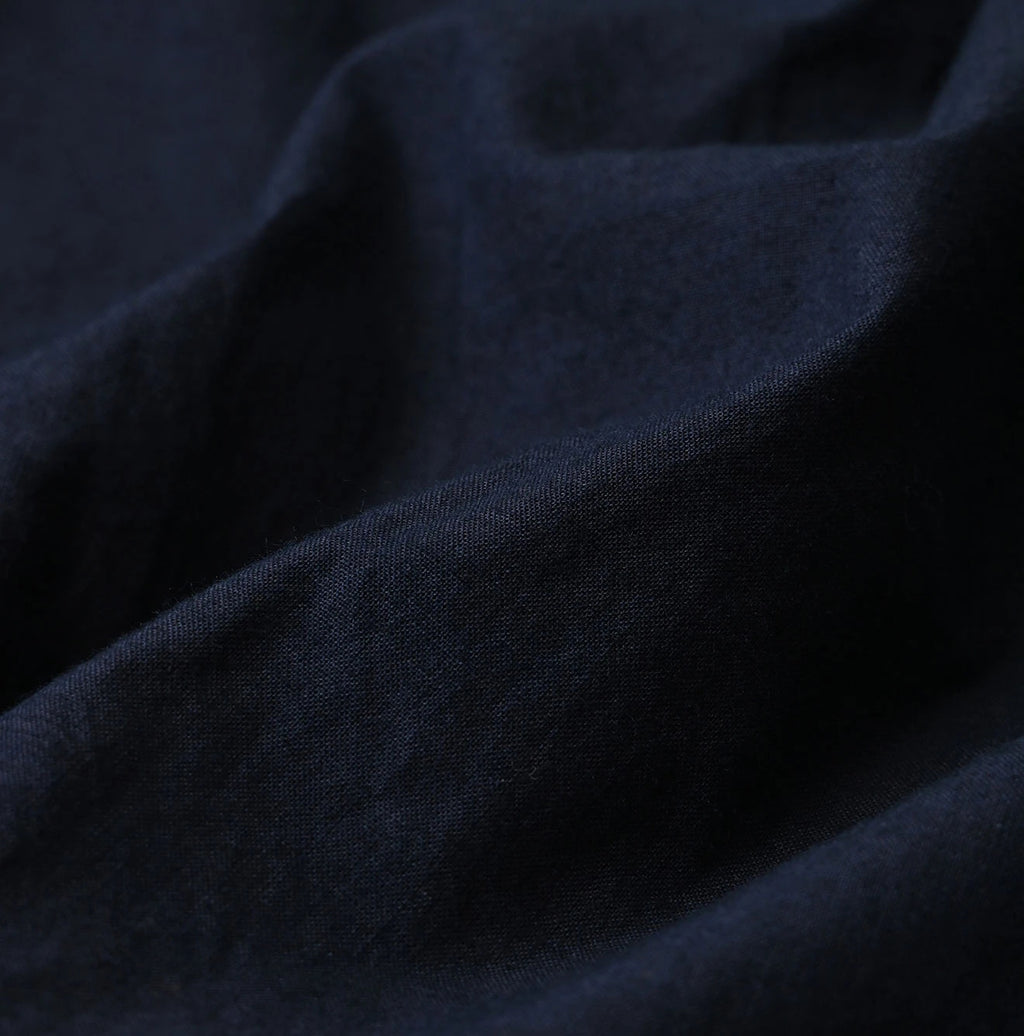 Indigo Compact Damp 908 Stand Collar Shirt