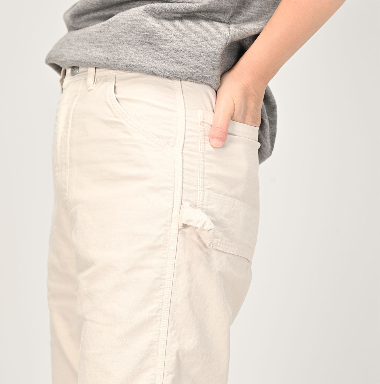 Okome Satin 908 Painter Pants Female Model