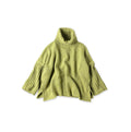 Cashmere Poncho Yellow Green Top