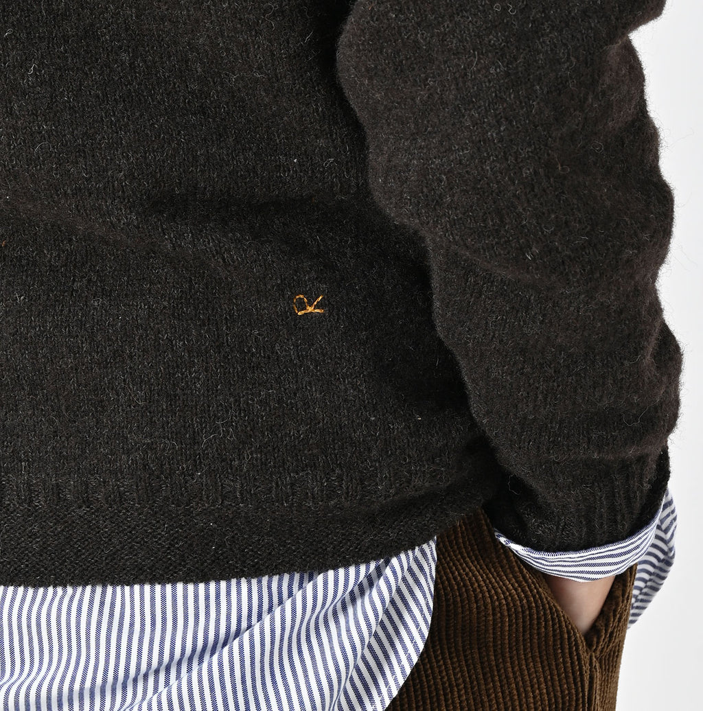 Shetland Boiled Wool 908 Sweater Detail