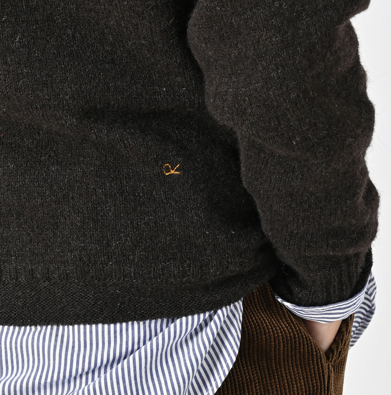Shetland Boiled Wool 908 Sweater Detail