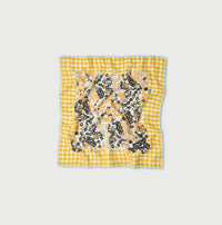 Supima Aya Gingham Check Flower Bandana