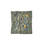 Supima Aya Gingham Check Flower Bandana Green