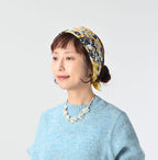 Supima Aya Gingham Check Flower Bandana Female Model