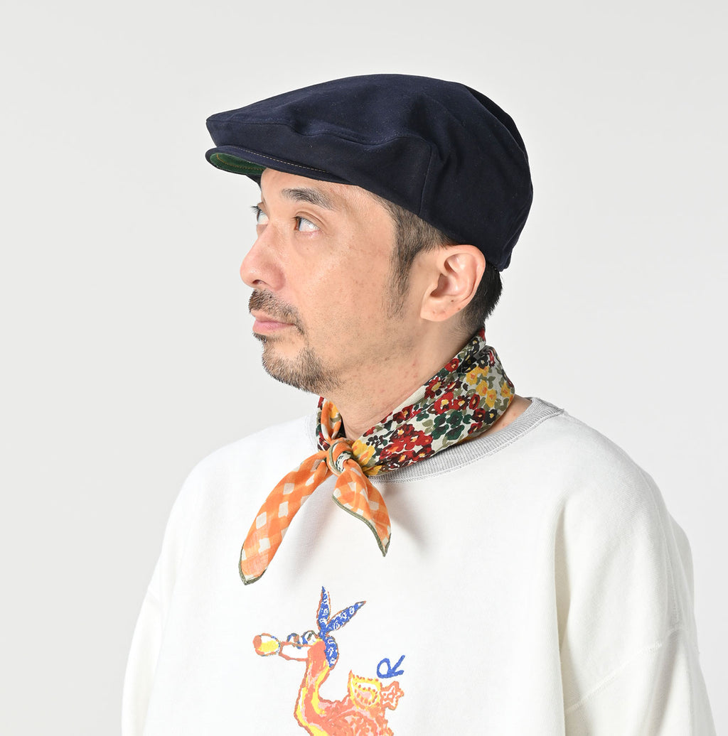 Supima Aya Gingham Check Flower Bandana Male Model