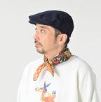 Supima Aya Gingham Check Flower Bandana Male Model