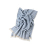 Indian Merino Cashmere Herringbone Stole Saxe