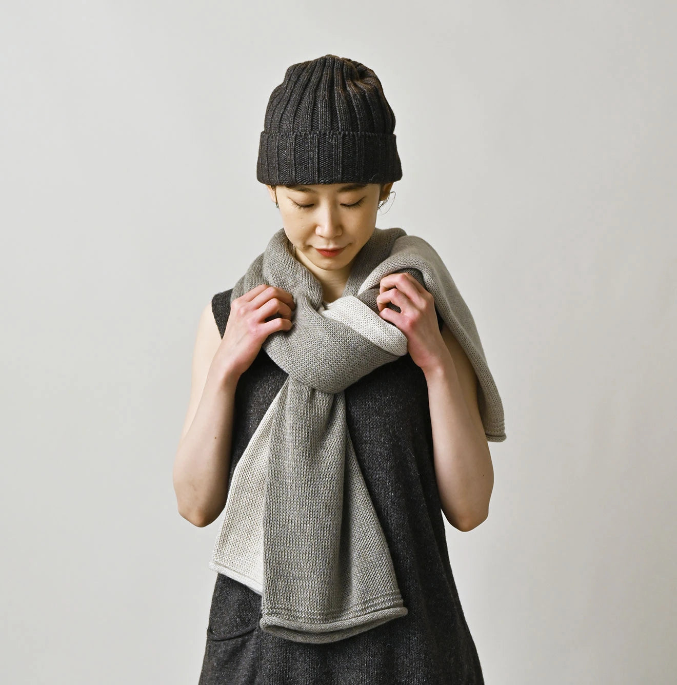 Linen Cashmere Gauze Muffler