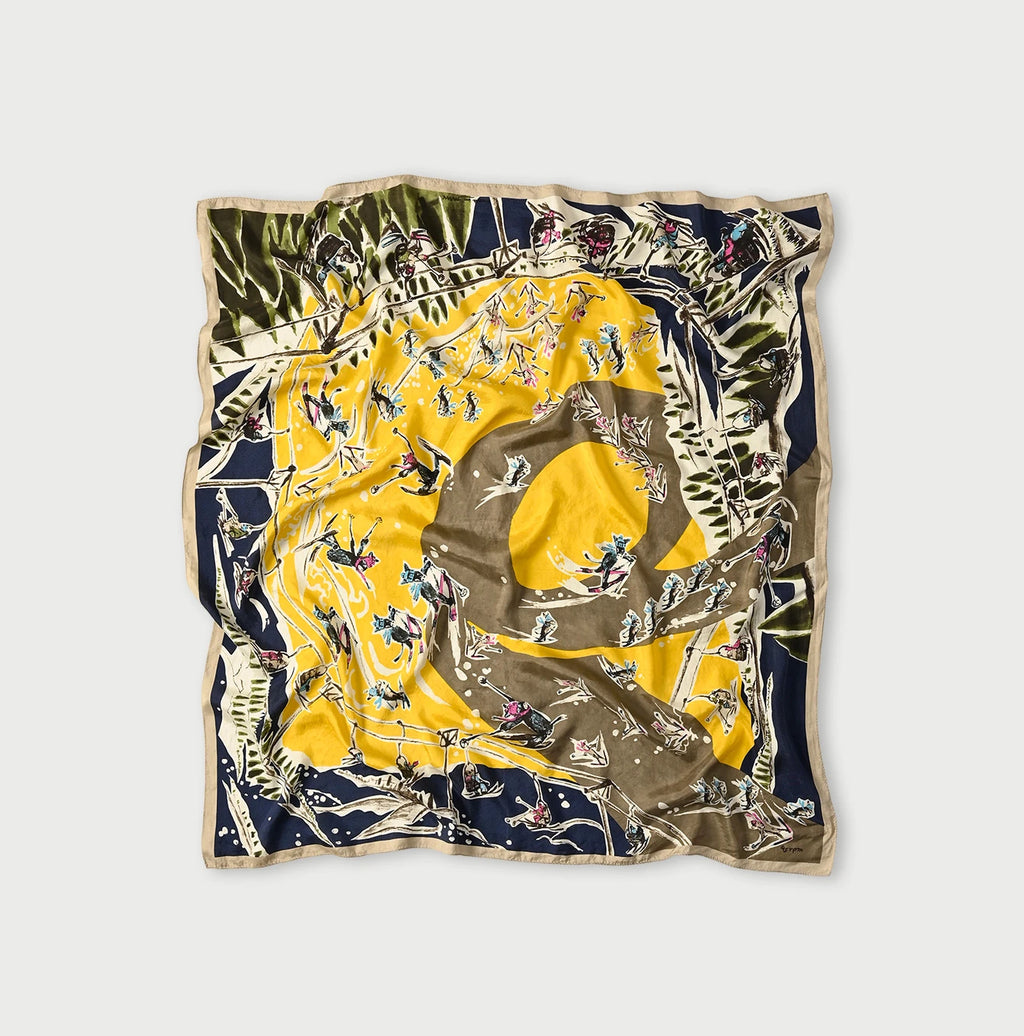 Silk Skier Komon Furoshiki