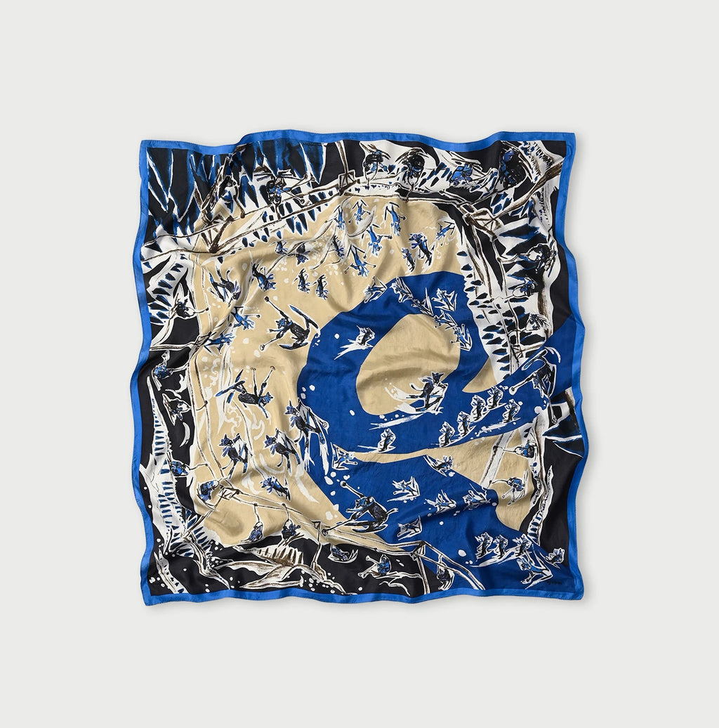 Silk Skier Komon Furoshiki