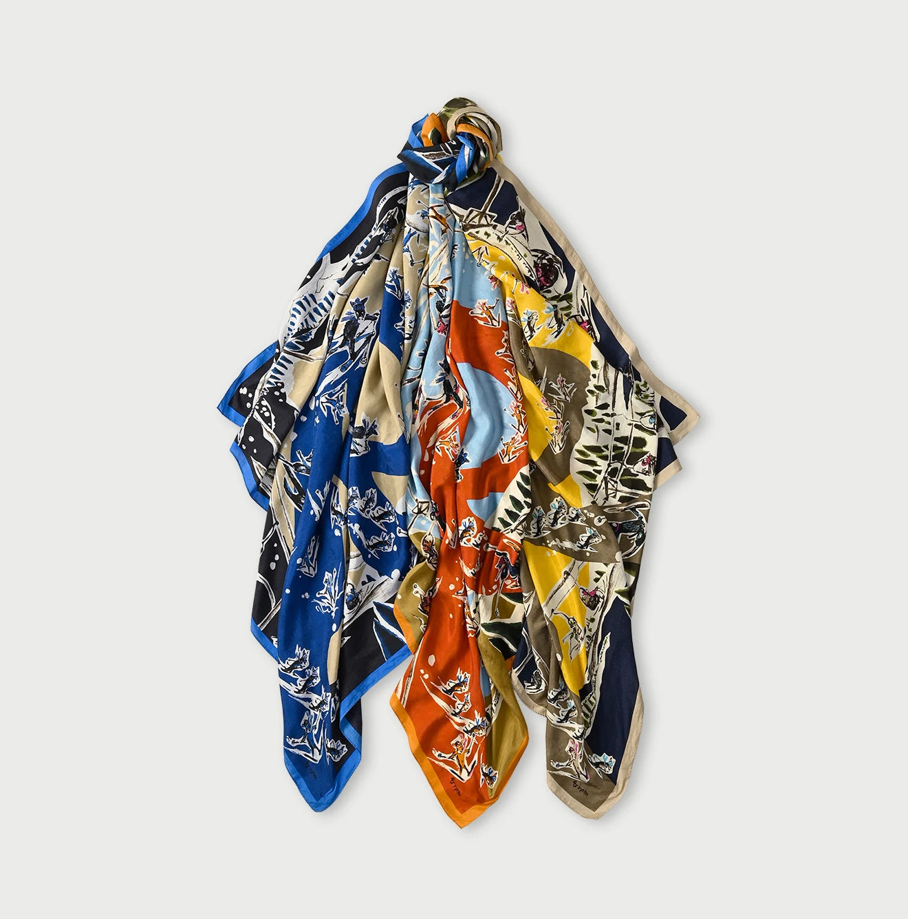 Silk Skier Komon Furoshiki