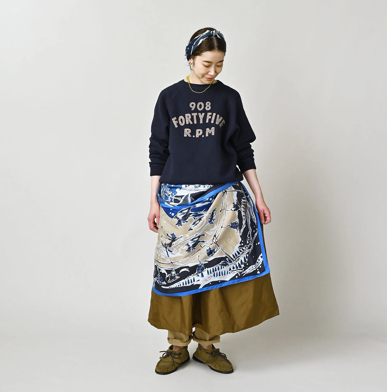 Silk Skier Komon Furoshiki