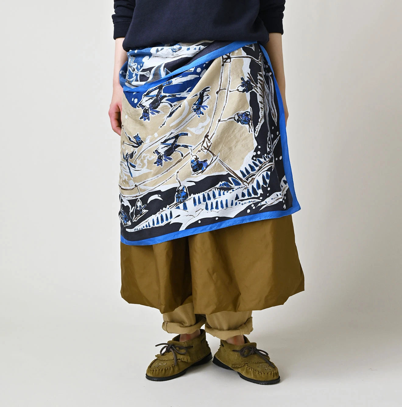 Silk Skier Komon Furoshiki