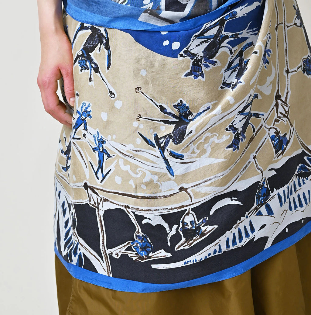 Silk Skier Komon Furoshiki