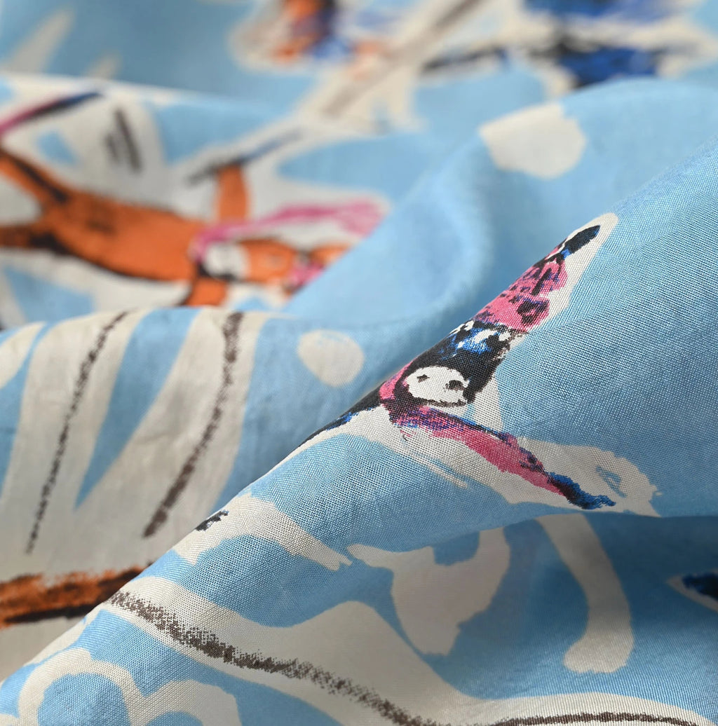 Silk Skier Komon Furoshiki