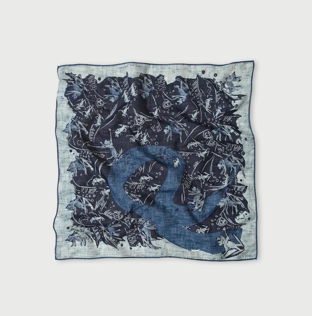 Indigo Gauze Skier Komon Bandana
