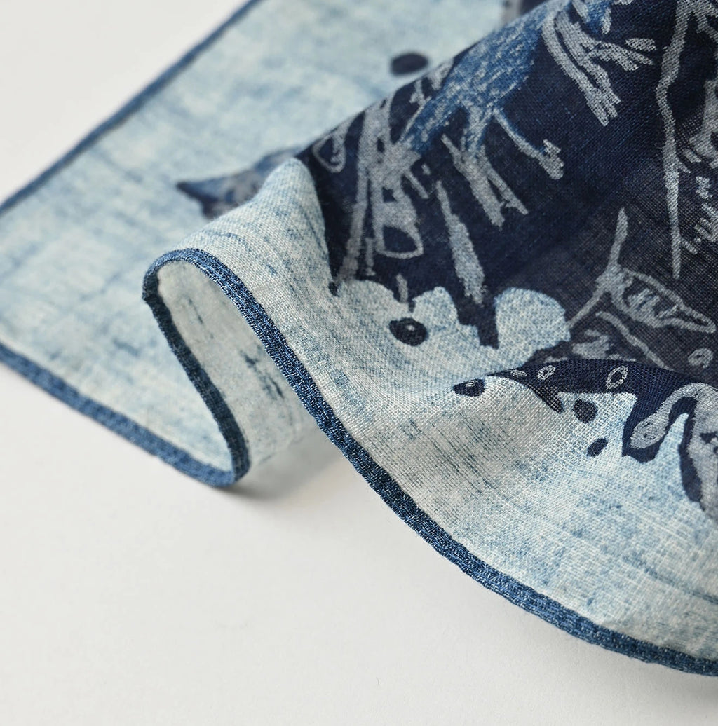 Indigo Gauze Skier Komon Bandana