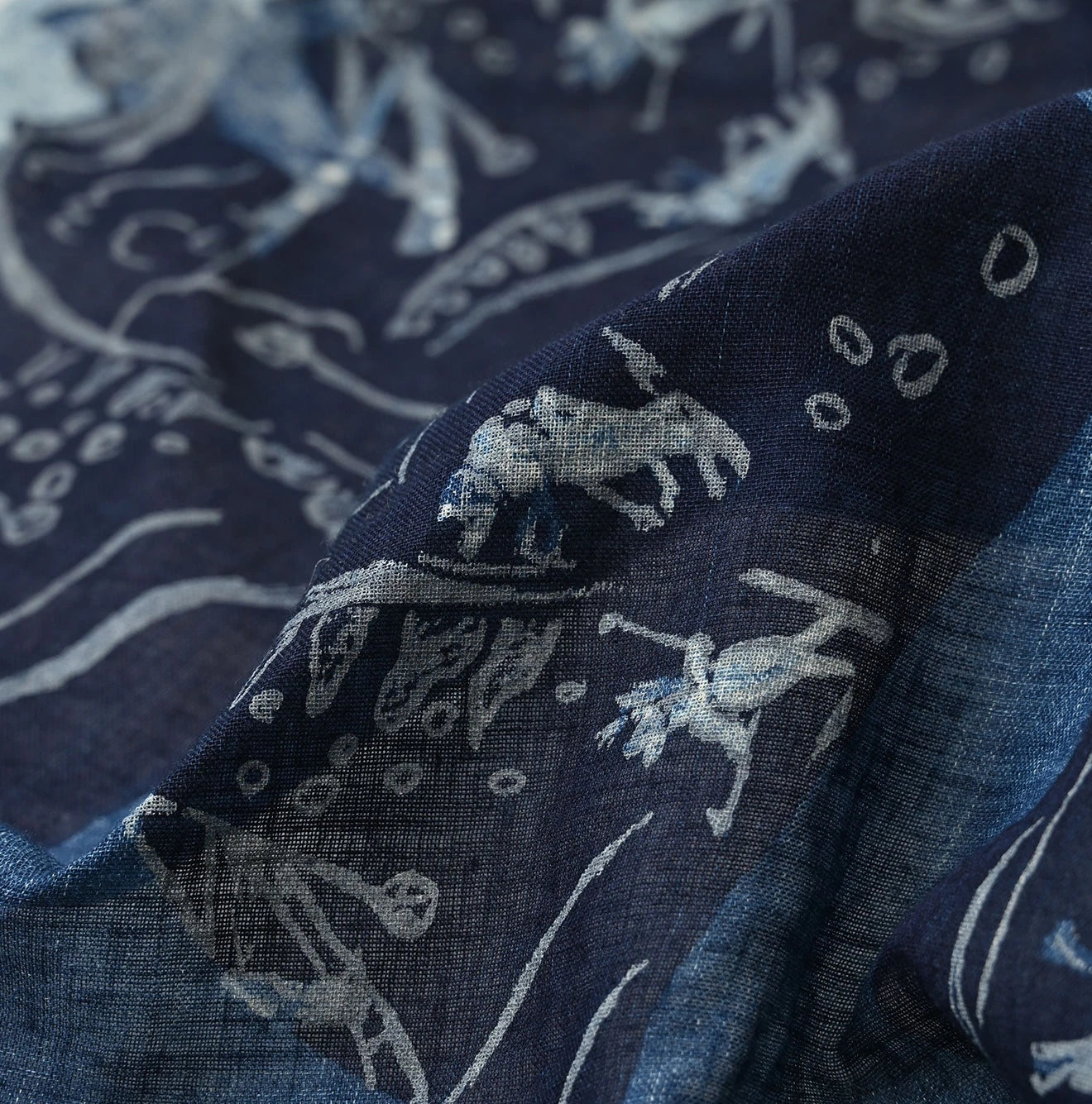 Indigo Gauze Skier Komon Bandana