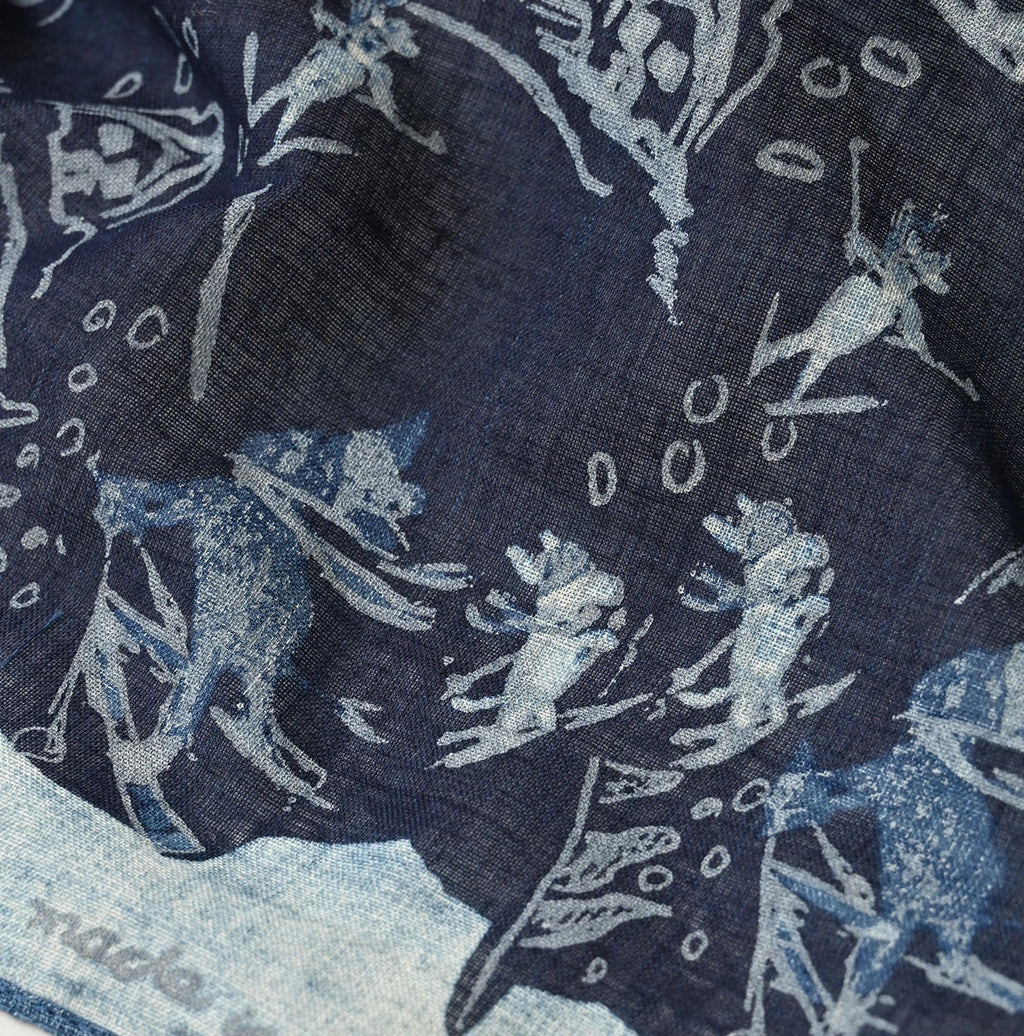Indigo Gauze Skier Komon Bandana