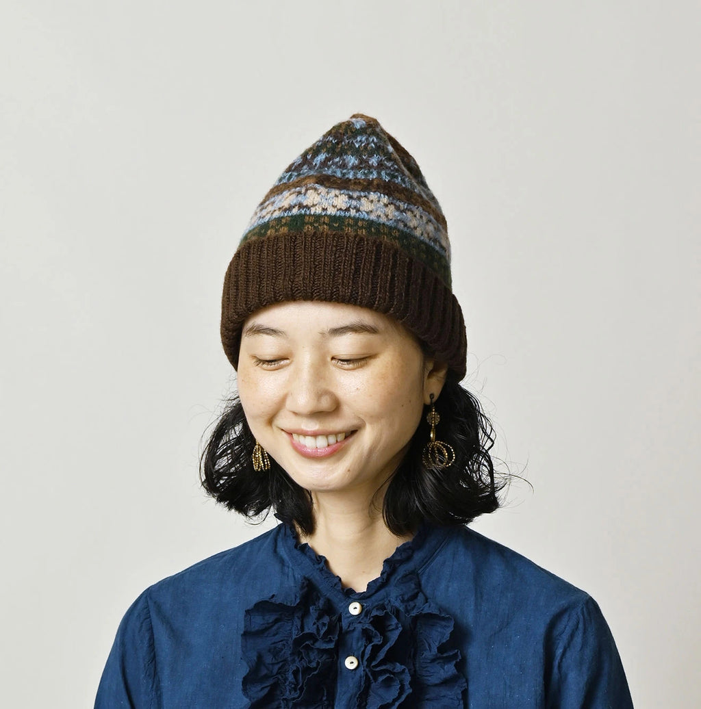 Fair Isle Jacquard Knit Cap