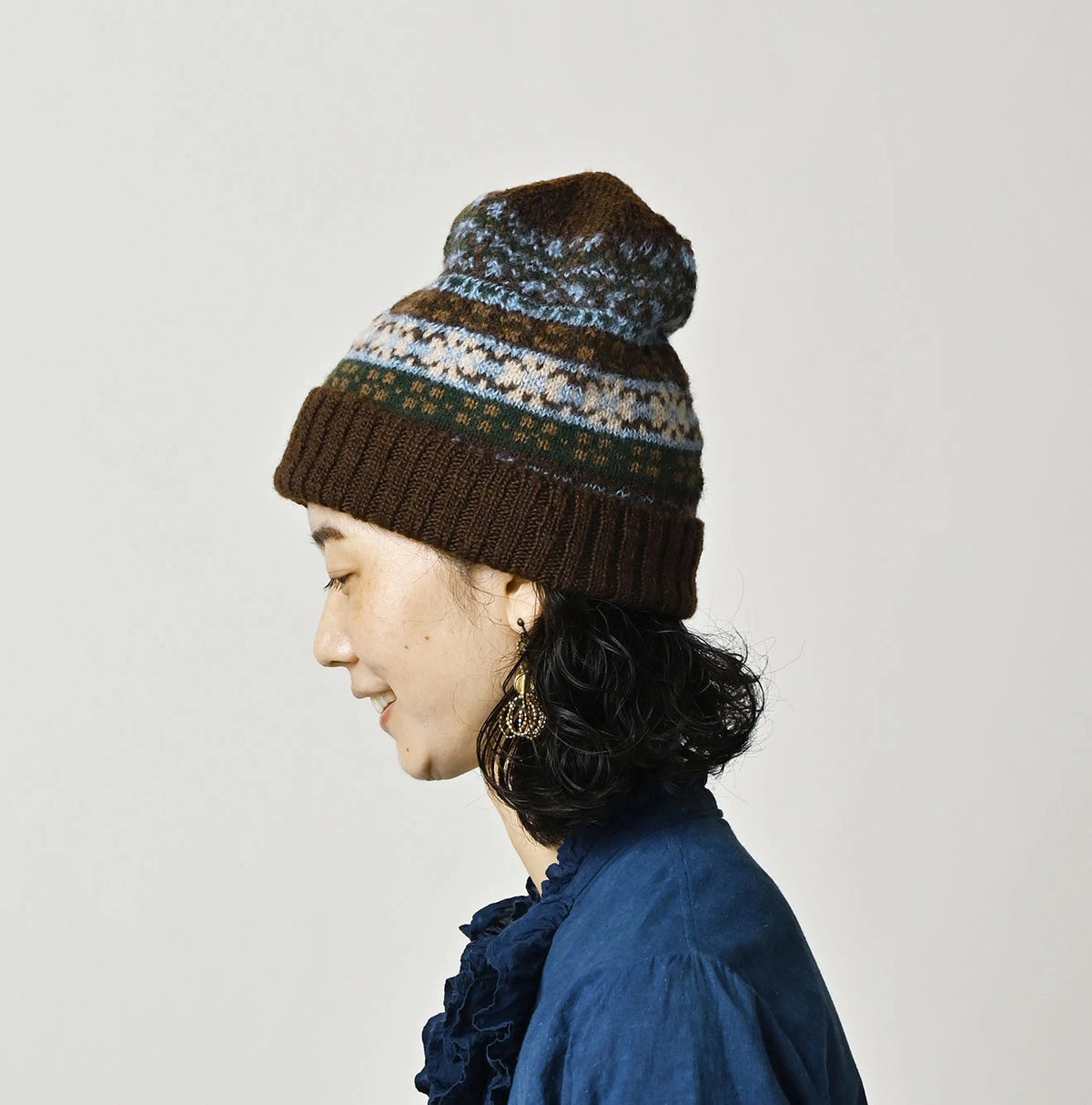 Fair Isle Jacquard Knit Cap