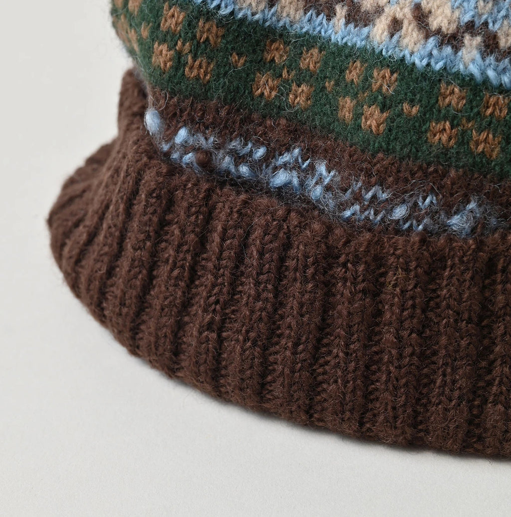 Fair Isle Jacquard Knit Cap