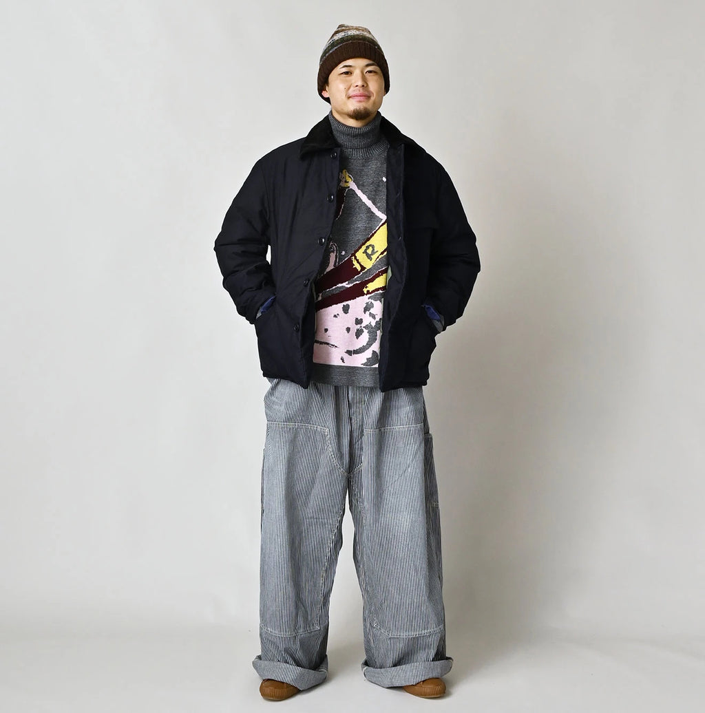 Indigo Thin Back Satin x Nylon 908 Yama Coverall