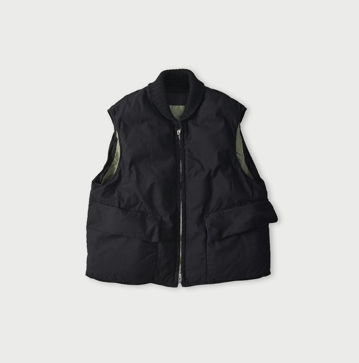 Indigo Thin Back Satin x Nylon 908 Vest