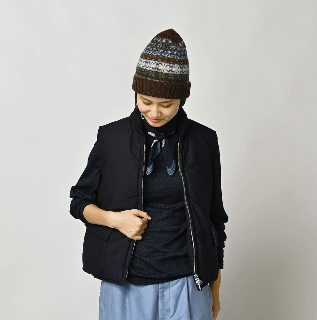 Indigo Thin Back Satin x Nylon 908 Vest