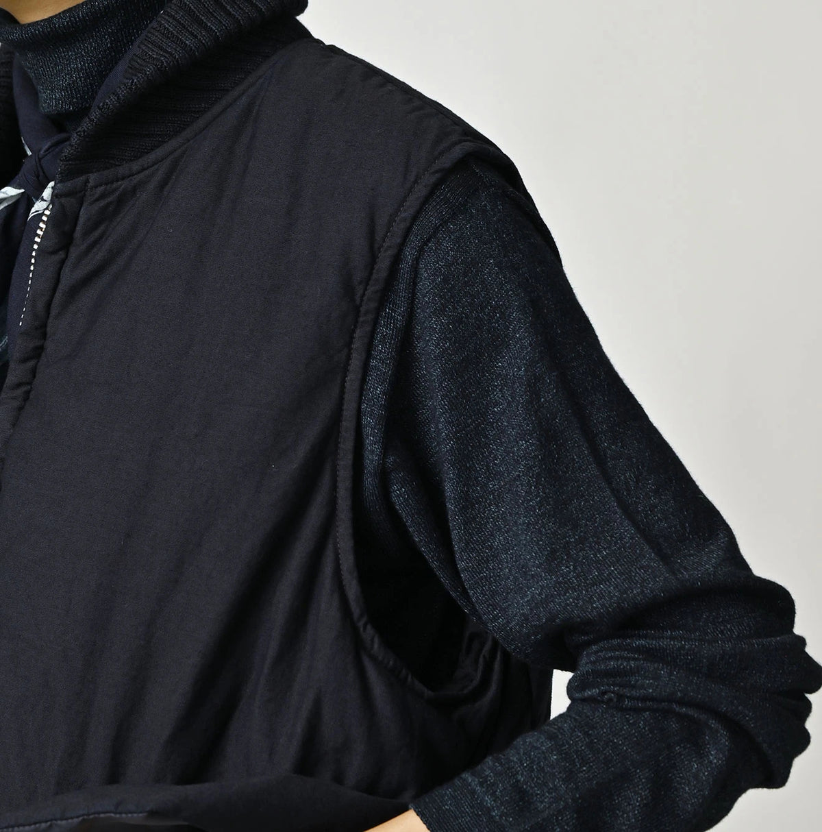 Indigo Thin Back Satin x Nylon 908 Vest