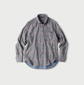 Double Woven 908 Loafer Button Down Shirt Indigo Glen Check