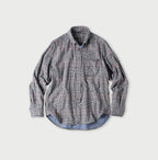 Double Woven 908 Loafer Button Down Shirt Indigo Glen Check