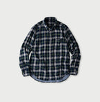 Double Woven 908 Loafer Button Down Shirt Indigo Black Watch
