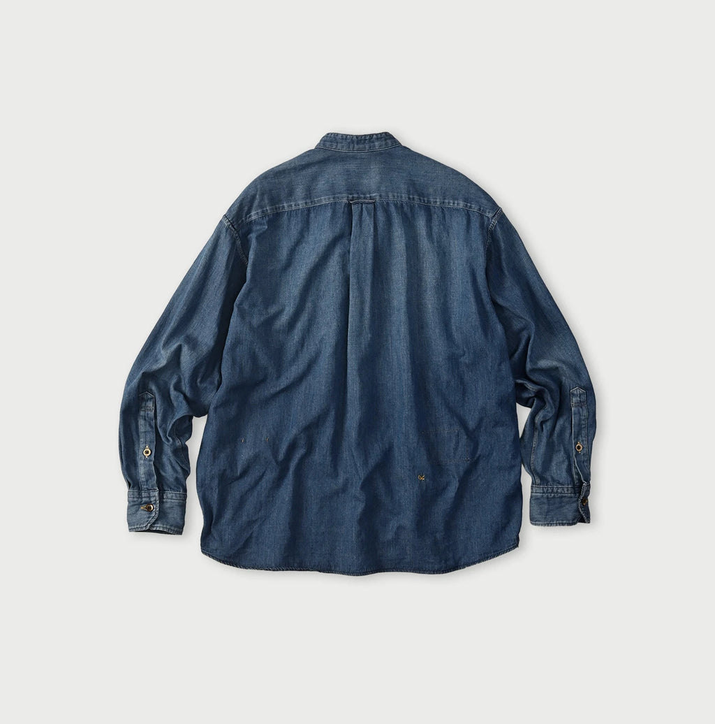 4.5 oz Shirt Denim 908 Stand Collar Shirt