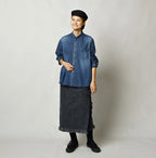 4.5 oz Shirt Denim 908 Stand Collar Shirt