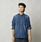 4.5 oz Shirt Denim 908 Stand Collar Shirt