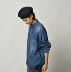 4.5 oz Shirt Denim 908 Stand Collar Shirt