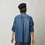 4.5 oz Shirt Denim 908 Stand Collar Shirt