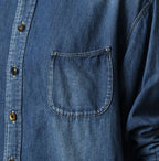 4.5 oz Shirt Denim 908 Stand Collar Shirt