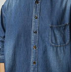 4.5 oz Shirt Denim 908 Stand Collar Shirt