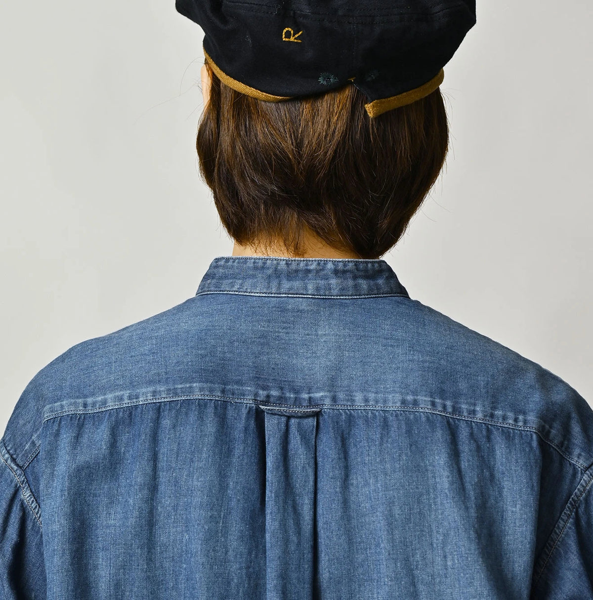 4.5 oz Shirt Denim 908 Stand Collar Shirt