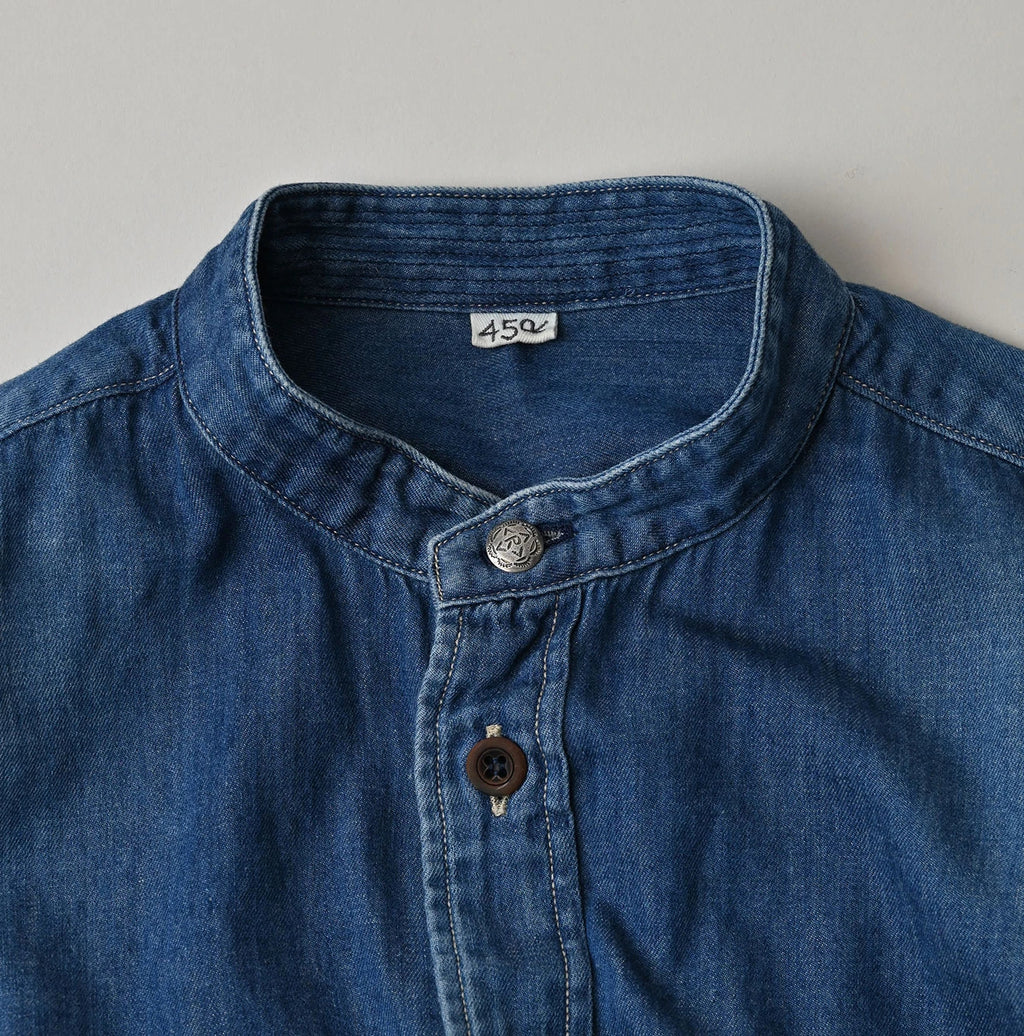 4.5 oz Shirt Denim 908 Stand Collar Shirt