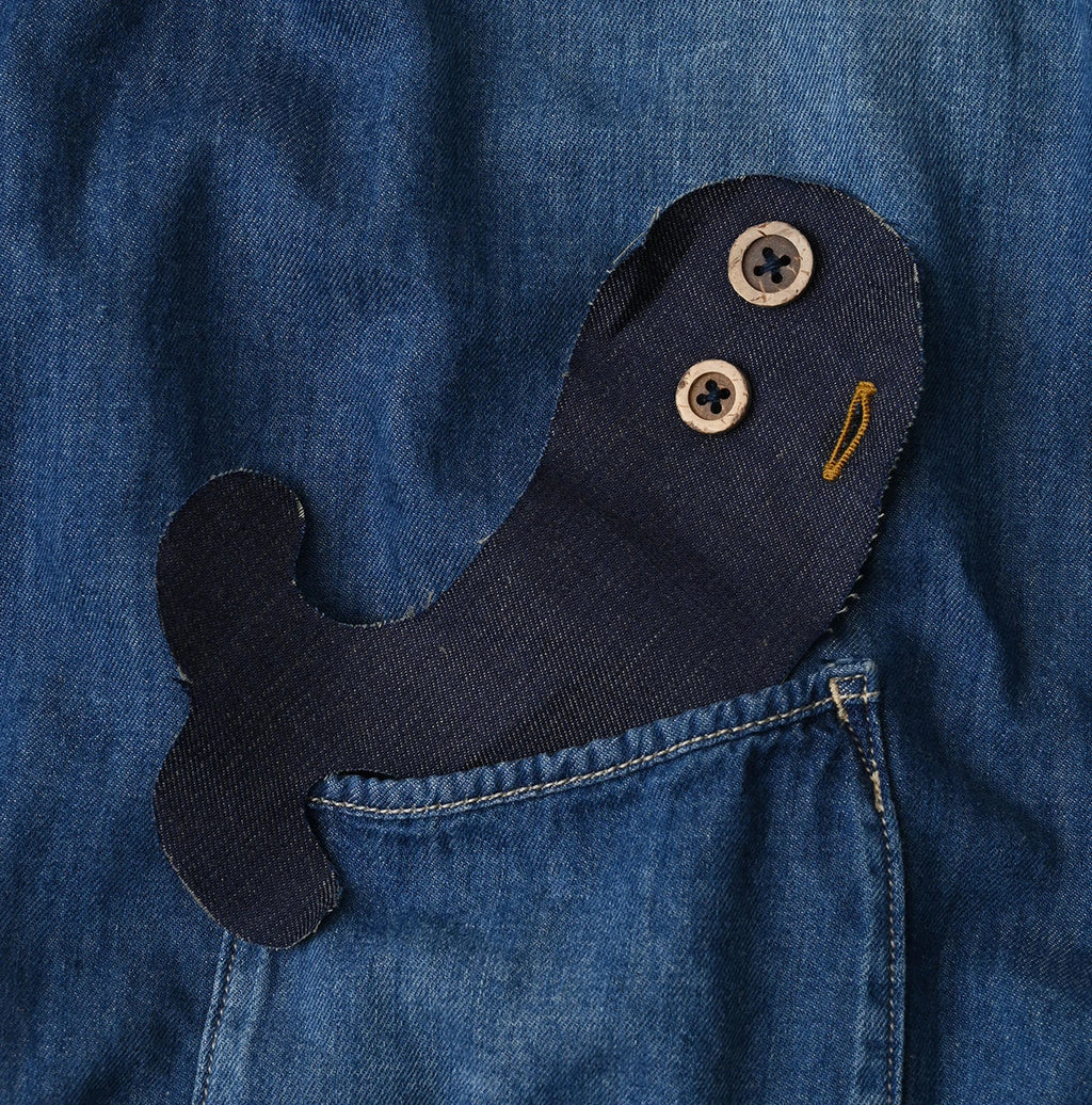 4.5 oz Shirt Denim 908 Stand Collar Shirt