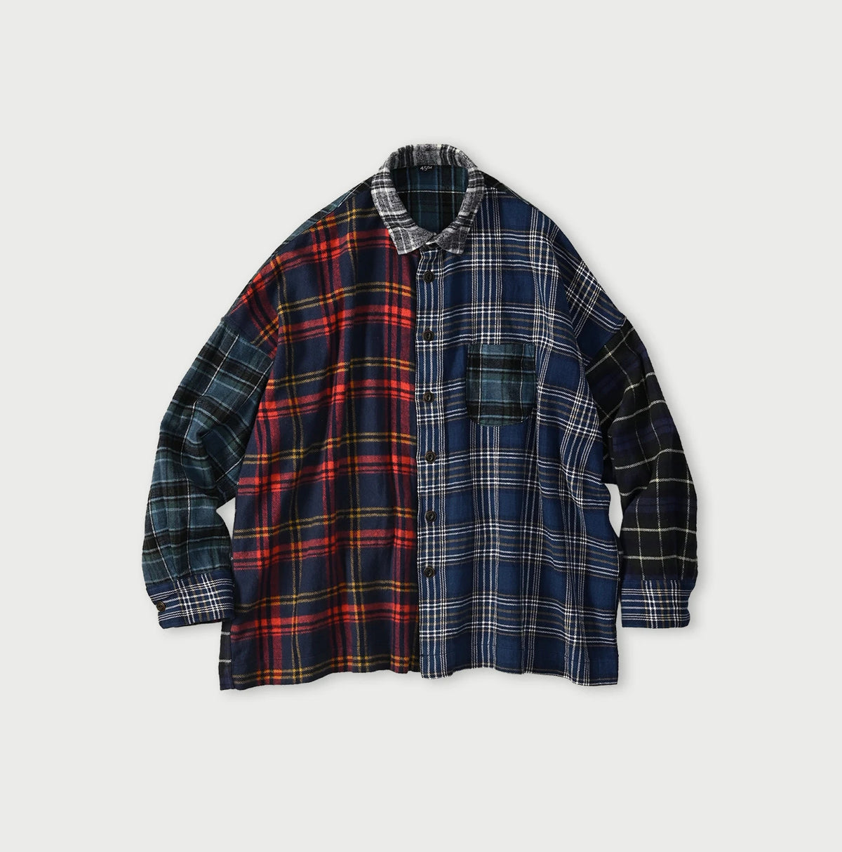 Indigo Takaramono Indian Patchwork 908 Uma Shirt