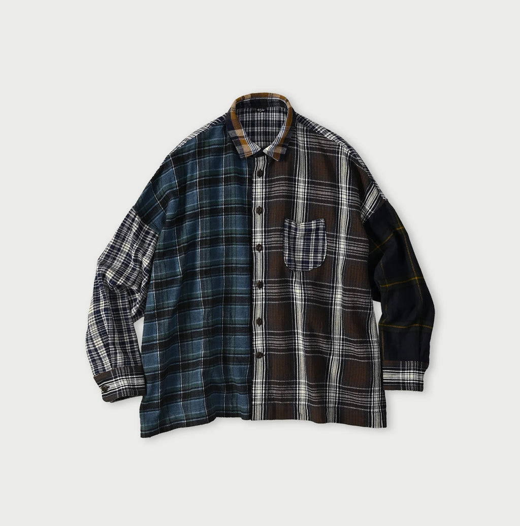 Indigo Takaramono Indian Patchwork 908 Uma Shirt