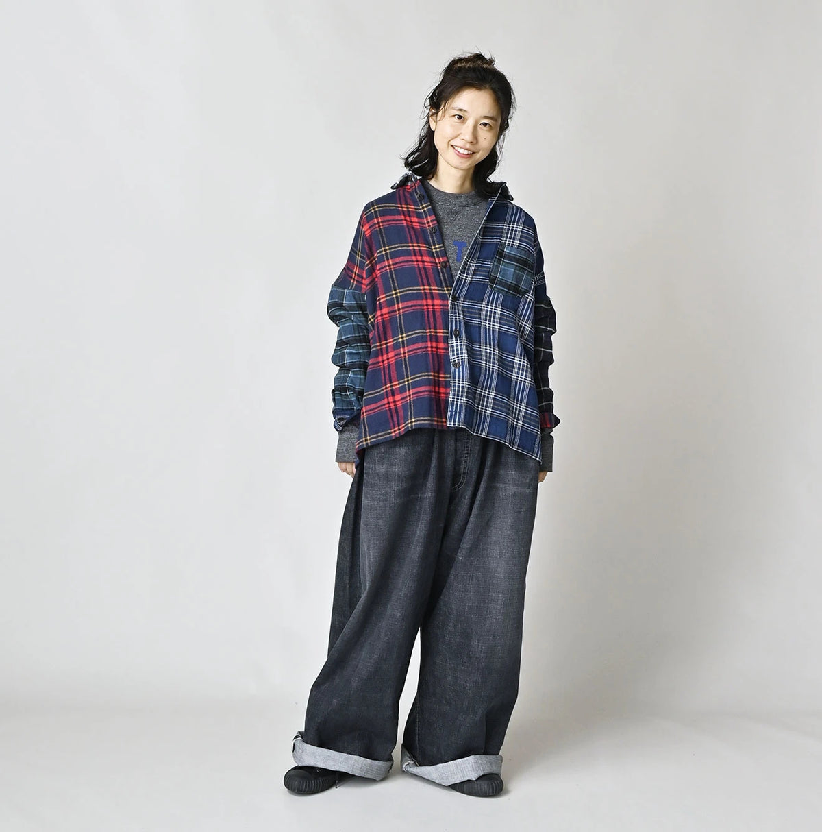 Indigo Takaramono Indian Patchwork 908 Uma Shirt